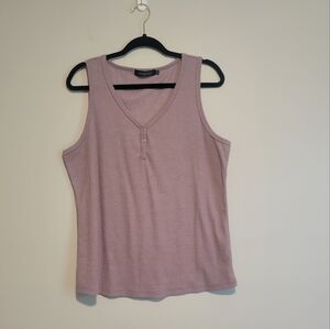 Merokeety Ribbed Tank Light Purple Size XXL